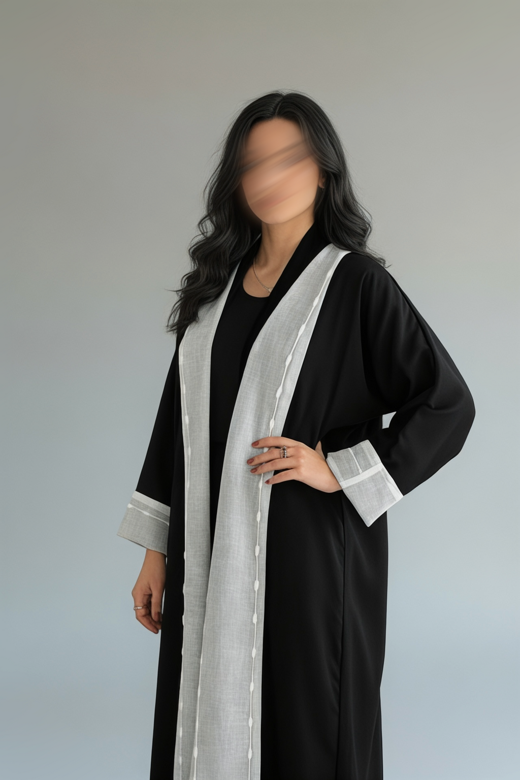 عباية لينن و بلاك بيري تنلبس من الجهتين– تصميم مزدوج