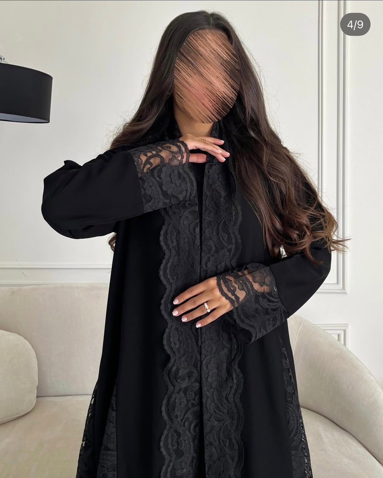 دبل شيفون مع دانتيل