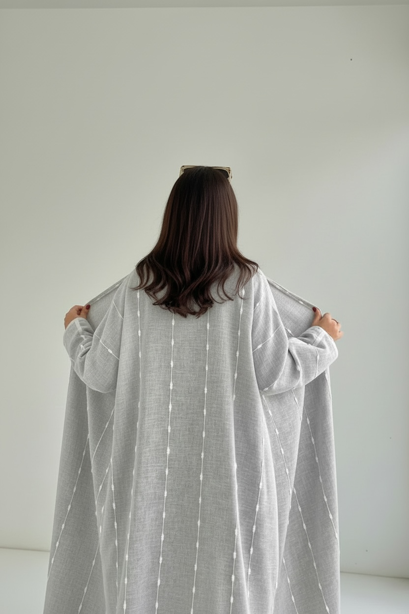 عباية لينن و بلاك بيري تنلبس من الجهتين– تصميم مزدوج