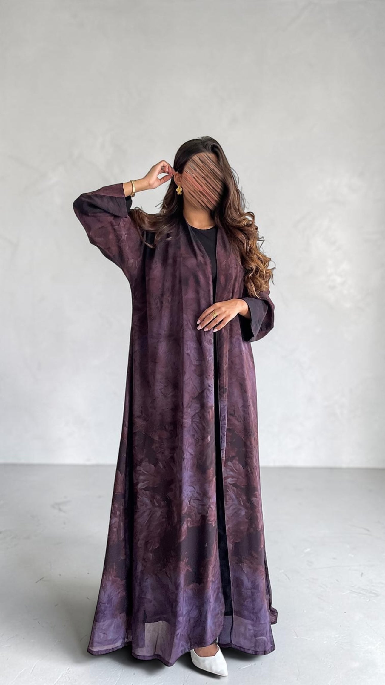 عبايه شيفون مطبوع
