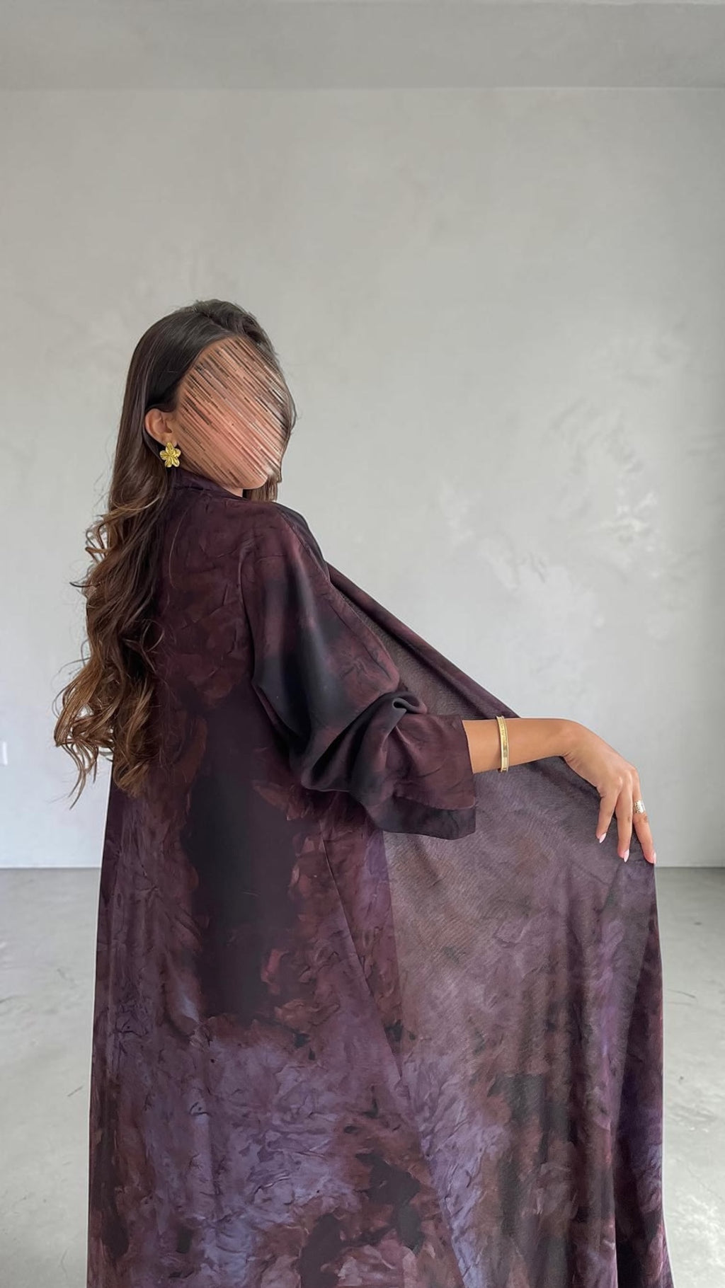 عبايه شيفون مطبوع